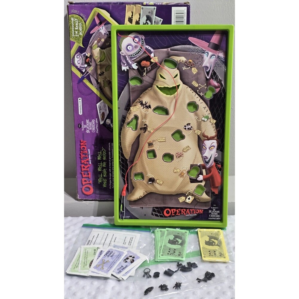 Operation Disney The Nightmare Before Christmas Board Game Tested Working Read